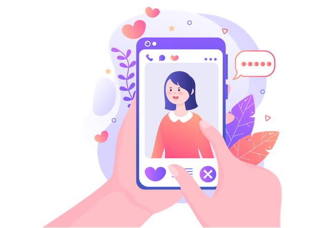 Dating app Illustration