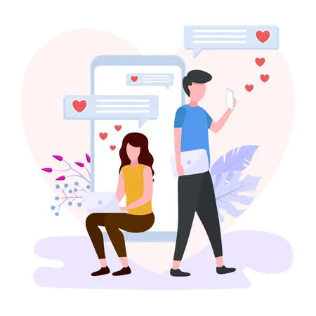Dating App Illustration
