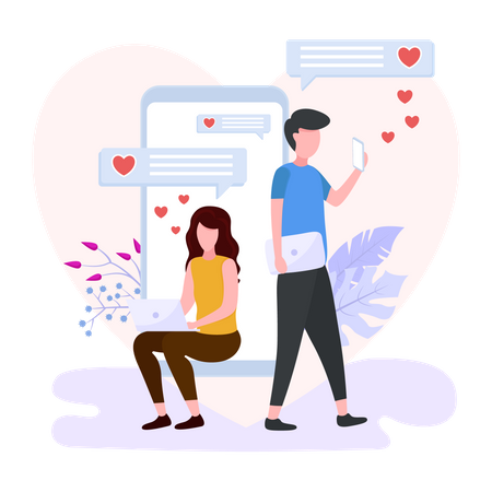 Dating App  Illustration