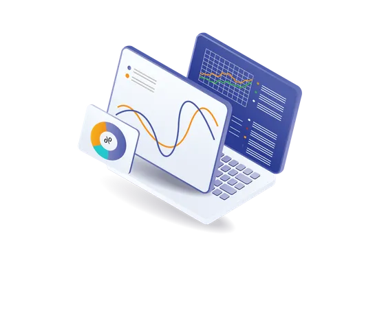 Datos de análisis digitales  Ilustración