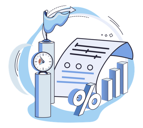 Datos de crecimiento empresarial  Ilustración