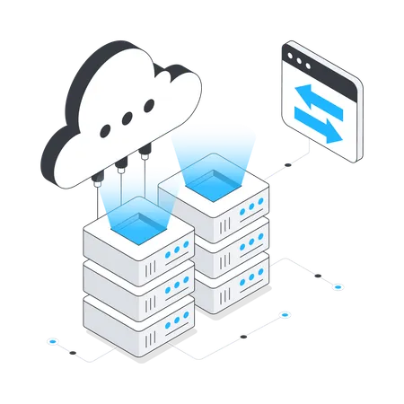 Datos en la nube  Illustration