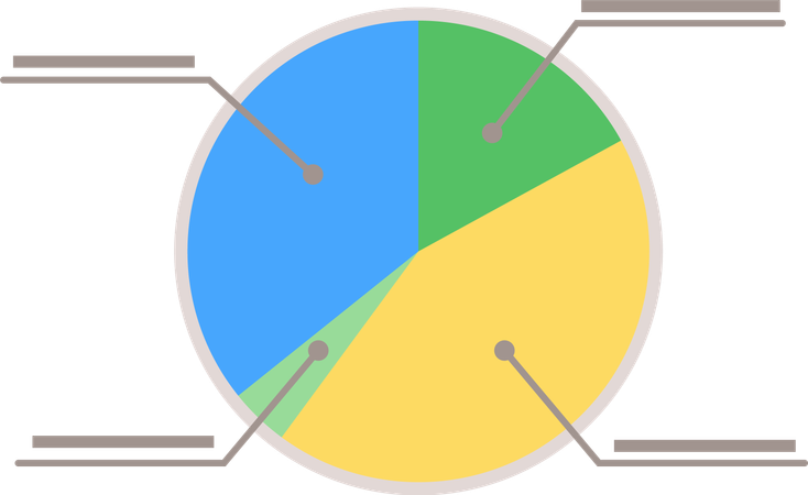 Datos estadísticos en diagrama con capturas  Ilustración