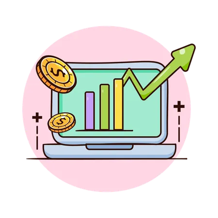 Datos gráficos comerciales  Ilustración