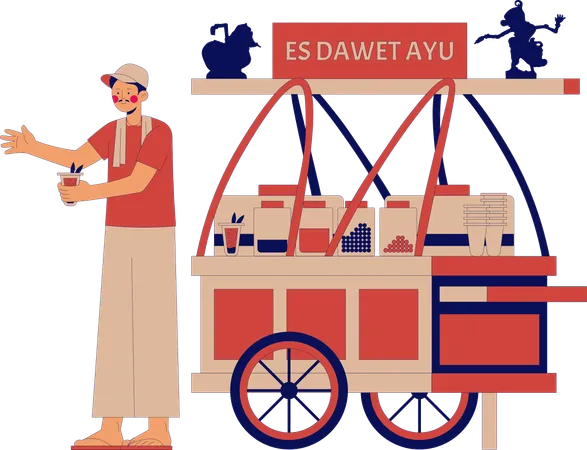 Dawet Ayu Ice  Illustration