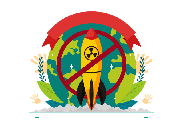 Day for the Elimination of Nuclear Weapon  Illustration