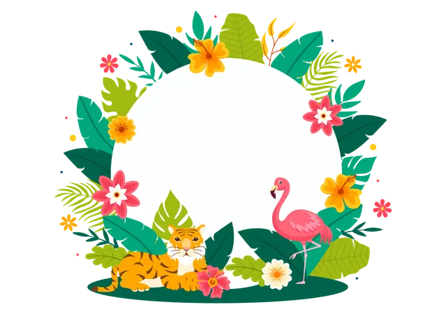 International Day Of The Tropics Vector Illustration On 29 June With Animal Grass And Flower Plants To Preserve Tropic In Nature Flat Background Illustration