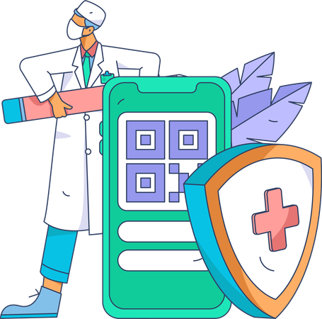 Dctor giving prescription  Illustration