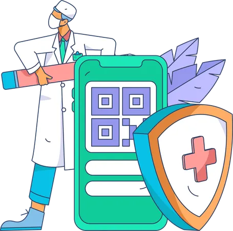 Dctor giving prescription  Illustration