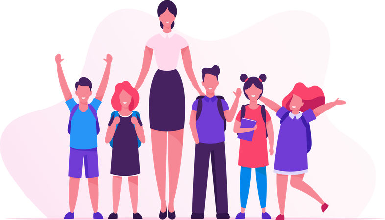 De volta à escola  Ilustração