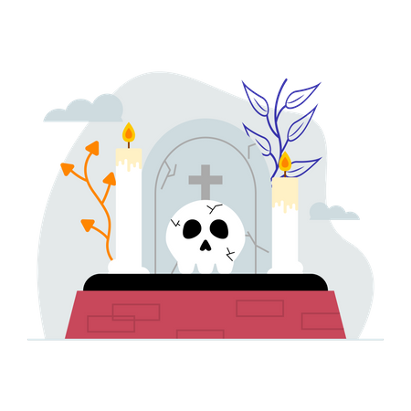 Dead cemetery  Illustration