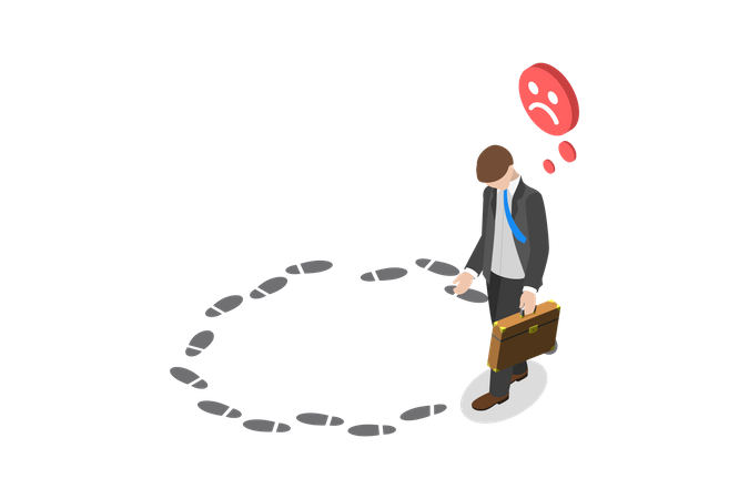 Dead-end Job, Facing Business Challenges  Illustration