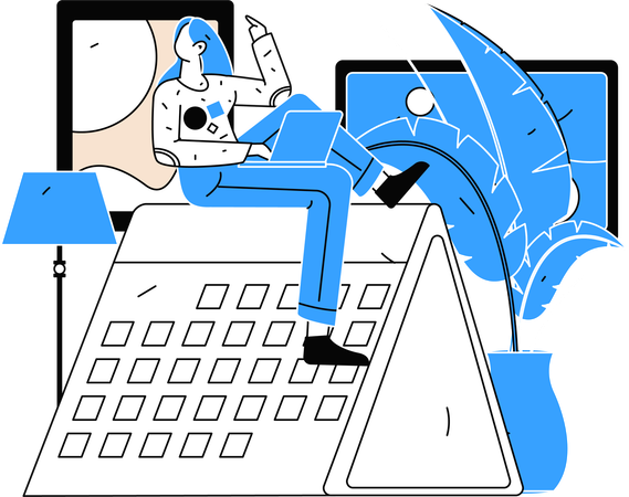 Deadlines set up by freelancers  Illustration