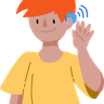 illustration deaf person