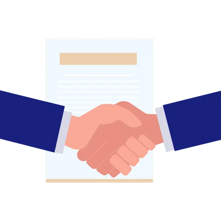 Dealing Is Done On Business Agreement Illustration