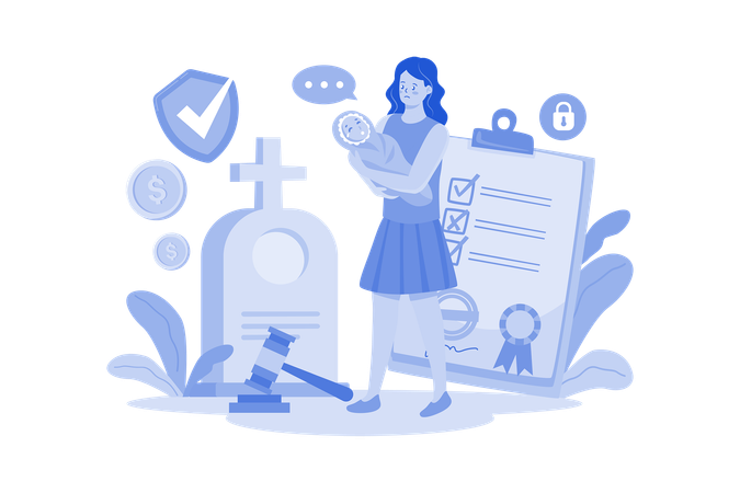 Death risk insurance  Illustration
