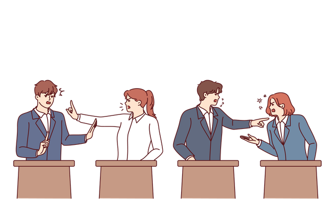 Debates of politicians  Illustration