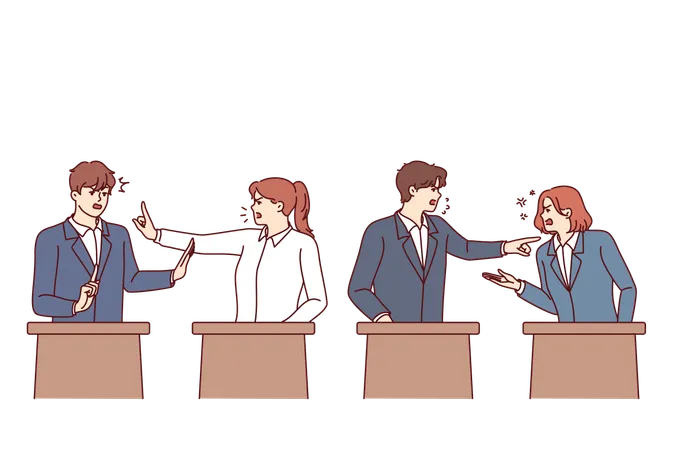 Debates of politicians  Illustration