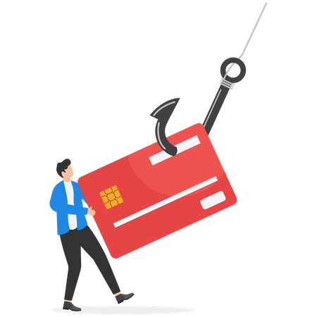 Debit card account fraud  Illustration