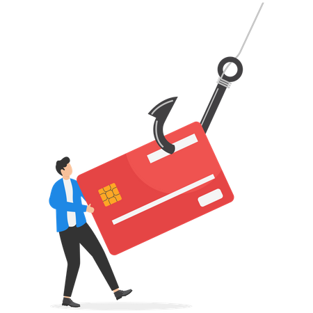 Debit card account fraud  일러스트레이션
