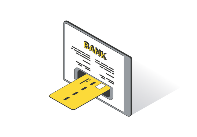 Debit Card Payment  Illustration