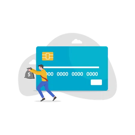 Debit card payment account fraud  Illustration