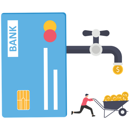 Debit card payment account fraud  Illustration