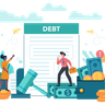 illustration debt collecting