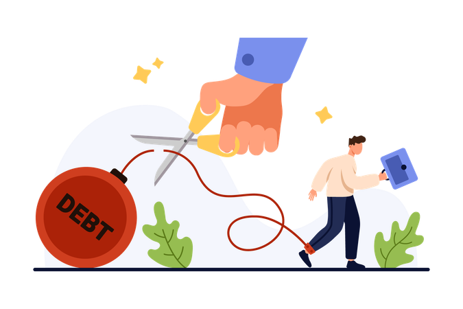 Debt free  Illustration