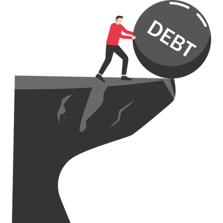 A Businessman Who Destroys Debt Balls Struggles To Be Debt Free Debt And Credit Struggle For Your Business Debt Settlement Business Concept Illustration