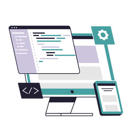 Debugging software  Illustration