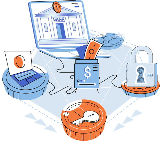 Decentralised finance  Illustration