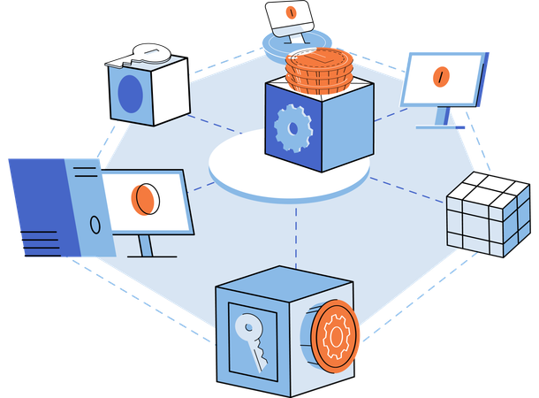 Decentralised finance  Illustration
