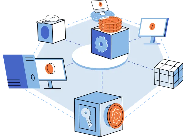Decentralised finance  Illustration