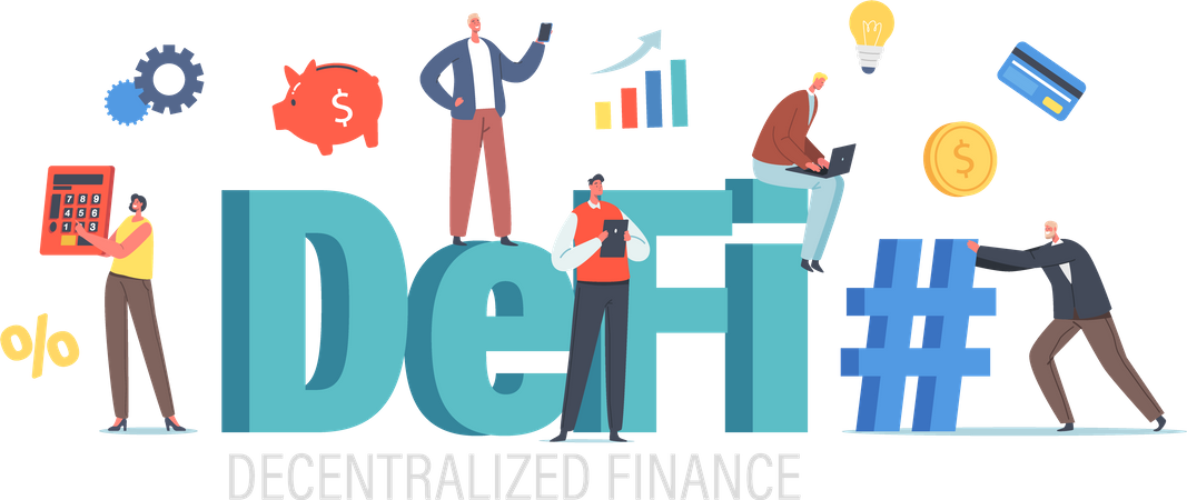 Decentralized Finance  Illustration