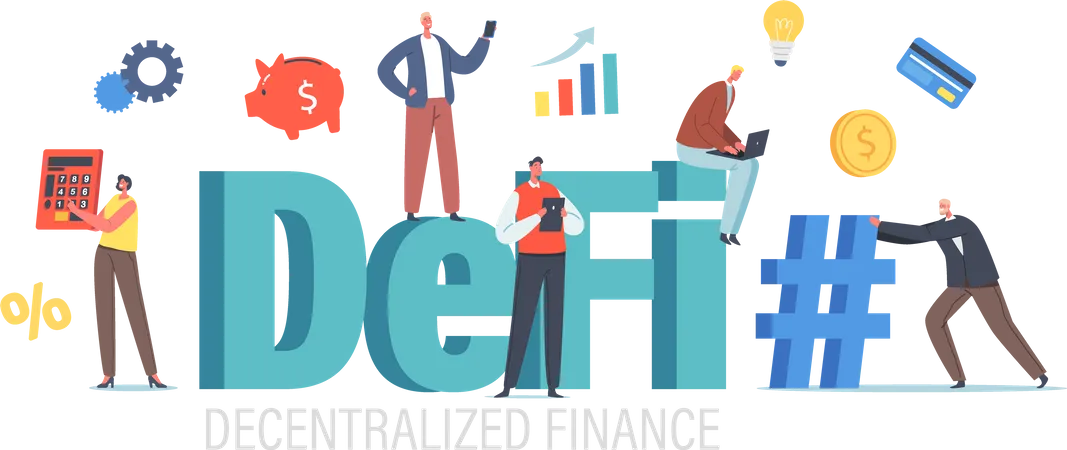 Decentralized Finance  Illustration