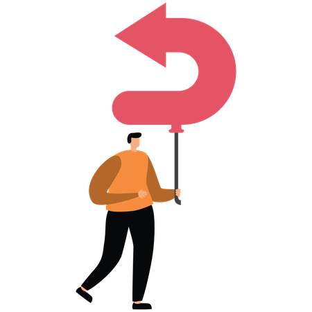Decide a different business path  Illustration