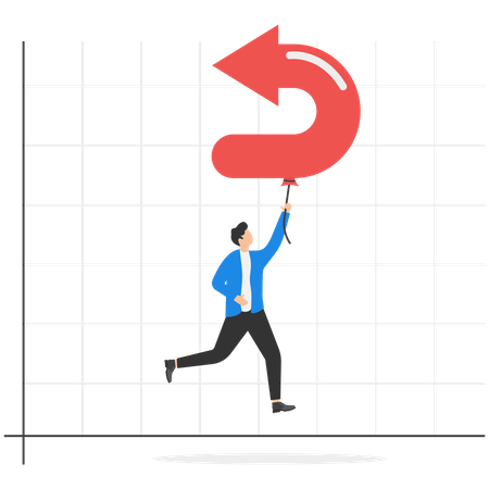 Decida um caminho de negócios diferente  Ilustração