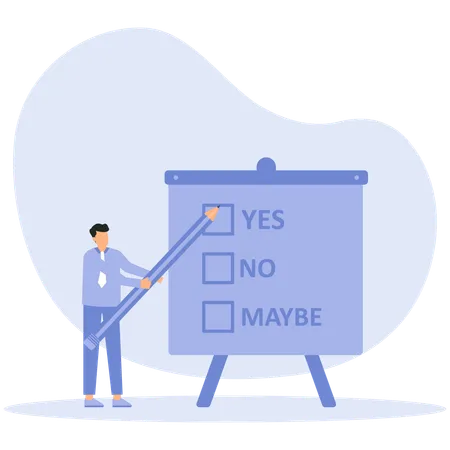 Decision Making in Business and procedures allow professionals  Illustration