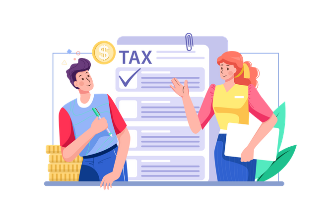 Declaração de impostos  Ilustração