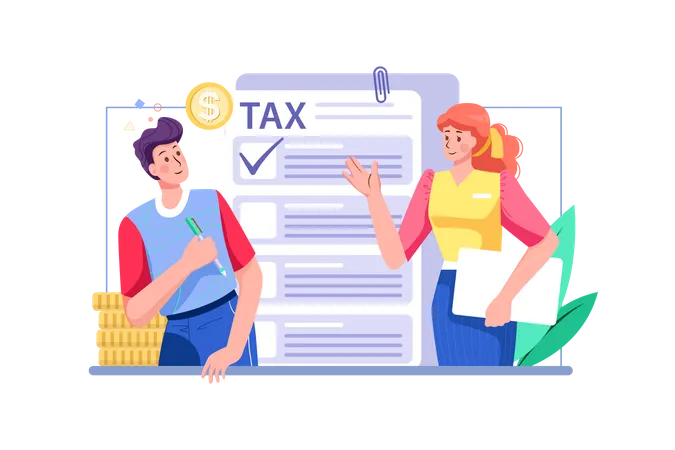 Declaração de impostos  Ilustração