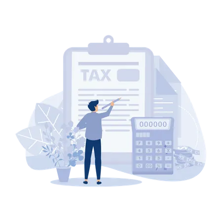 Declaração de imposto  Ilustração