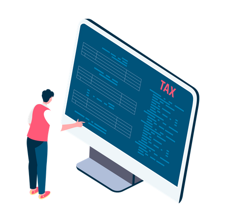 Declaração de imposto on-line  Ilustração