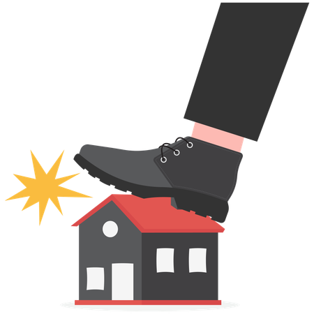 Decline in property prices  Illustration
