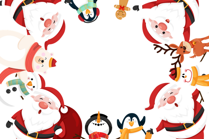 Decoração de Banner de Natal  Ilustração