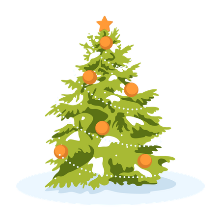 Decoração de árvore de Natal  Ilustração