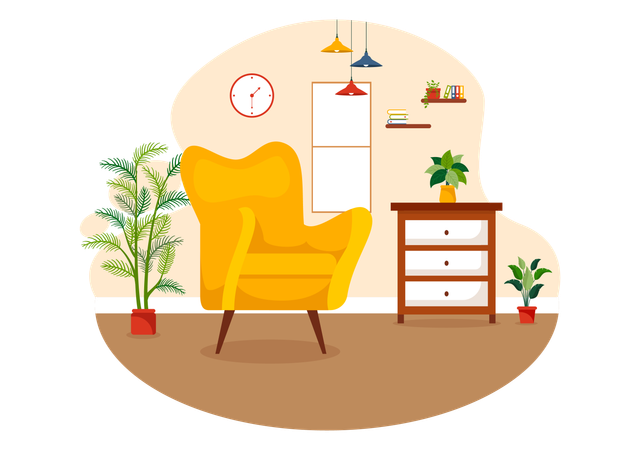 Decoração de casa  Ilustração