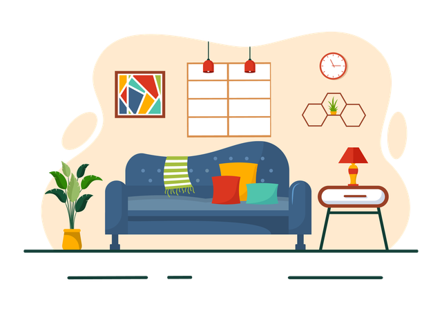 Decoração de casa  Ilustração