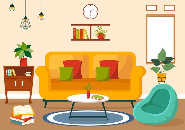 Decoração de casa  Ilustração