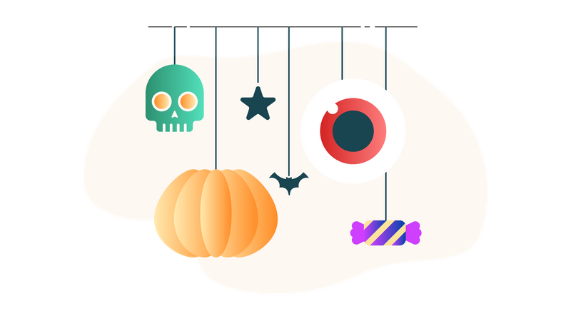 Decoração de Halloween  Ilustração